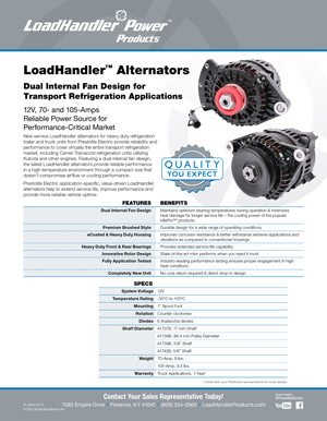 LoadHandler Power Products Reefer Alternators