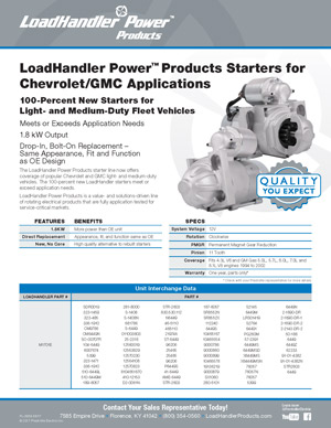 LoadHandler Chevy/GMC Starters Flyer