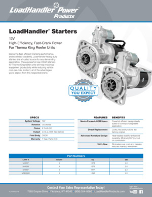 LoadHandler Thermo King Reefer Starters flyer